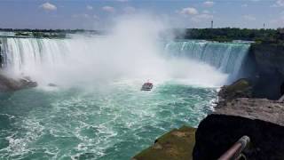 Niagara falls น้ำตกไนแองการา เป็นสถานที่ท่องเที่ยวที่สวยงามอยู่ระหว่างประเทศอเมริกาและประเทศแคนาดา