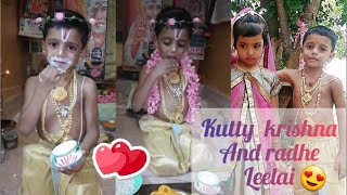 வெண்ணெய் உண்ணும் நவநீத கிருஷ்ணன்|கிருஷ்ணனின் லீலைகள்|kutty krishnan leelai |krishna radhe| part 2