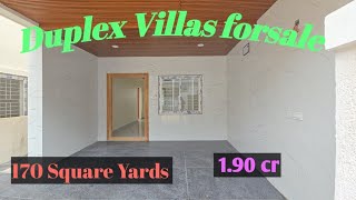 Brand new Duplex Villas in Kismathpur near Narsingi 📞6281754729 #hyderabad 170 Square yards 1.90 cr