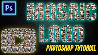 Photo mosaic logo tutorial photoshop | Multi photo logo Mosaic photo effect photoshop