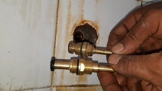 سباكة واعمال فنيه | تعلم طريقة تغير محبس فراب او 1 / 2 بوصة How to install a burial valve core