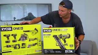 Unboxing Ryobi's Largest Combo Kit \u0026 Framing Nail Gun!