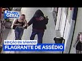 Homem é flagrado ao dar tapa em glúteo de mulher na Grande São Paulo