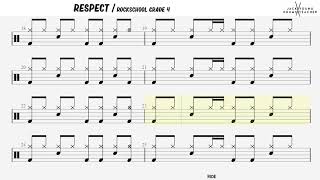 How to Play Respect  - Rockschool Drums Grade 4