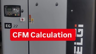 How to calculate the CFM of Air Compressor (Hindi) #aircompressor #atlascopco#elgi #ingersoll