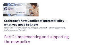 Part 2: Implementing and supporting the new policy