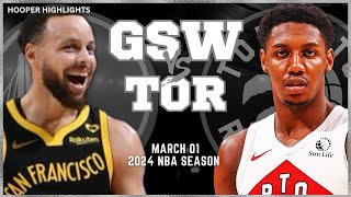 Golden State Warriors vs Toronto Raptors  Game Highlights | Mar 1 | 2024 NBA Sea