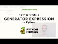 Generator expressions in Python