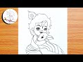 God Krishna and Cow Drawing - Step by Step | Lord Krishna Sketch for Beginners