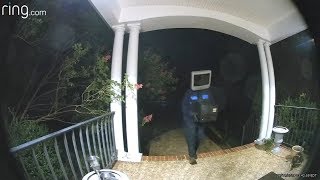 Man wearing TV on head caught on camera leaving old TVs on Virginia front porches | ABC7