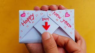 DIY -New year greeting card | Happy New year card 2024 | new year pop up card | card making ideas