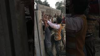 RCC Boundary Wall Installation | low cost boundary wall | #shorts #cement #youtubeshorts