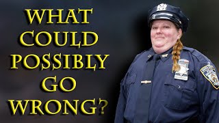 4 female cops can't even detain a guy and the big girls are legislated into jobs.