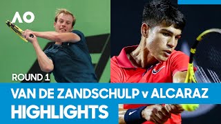 Botic Van de Zandschulp vs Carlos Alcaraz Match Highlights (1R) | Australian Open 2021