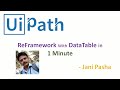 ReFramework with Datatable