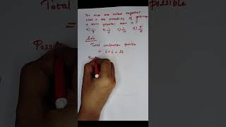 Class 10 Trigonometry MCQ. Two dice rolled. Probability of getting the sum greater than 10