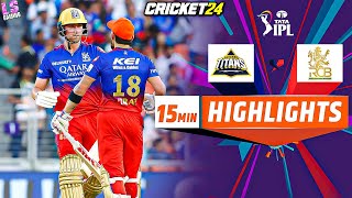 RCB vs GT 45th Match IPL 2024 full Highlights -  Cricket 24