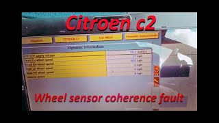 2004 citroen c2 permanent fault front RH wheel sensor Coherence repair