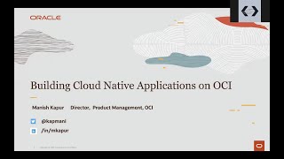 Build Cloud Native Applications on Oracle Cloud Infrastructure