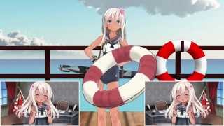 【艦これ呂500】MMD ろーちゃんで独式エンゼル体操！ 【SHIROBAKO16話】