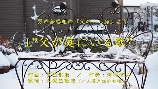 Ⅰ．”父が庭にいる歌”　男声合唱組曲「父のいる庭」より　（作曲：多田武彦　／　作詩：津村信夫）