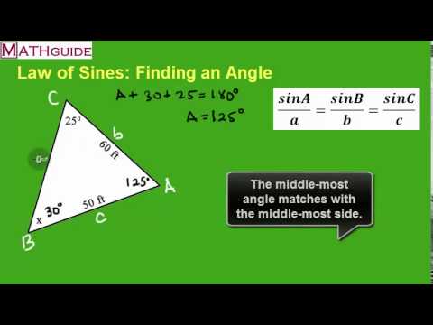 Law Of Sines: Find An Angle - YouTube