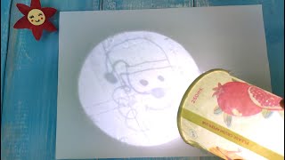 How to make Image projector with paper cup | Light and shadow projector from paper cup