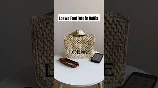 Loewe Mini Font Tote in Raffia #fashion #fashion #luxury #luxurybag #loewe #raffiabag #totebag