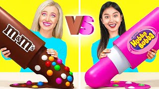 Schokolade vs. echtes Make-up* Ultimative Essen-Challenge! 🍫💄 Wer zuletzt isst, gewinnt!