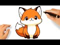 HOW TO DRAW A CUTE FOX EASY 🦊