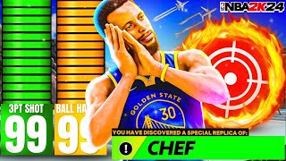 99 3PT + 99 BALL HANDLE STEPHEN CURRY BUILD CAN DO EVERYTHING! BEST POINT GUARD BUILD IN NBA2K24