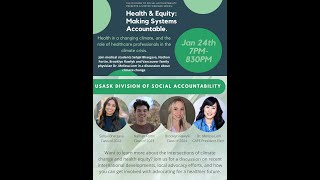 Health in a Changing Climate: The Role of Healthcare Professionals - DSA Health Equity Series