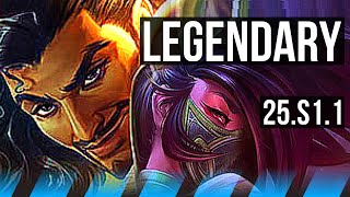 AKSHAN vs AKALI (MID) | Legendary, 13/3/6 | KR Master | 25.S1.1