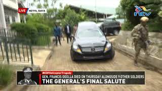 CDF General Francis Ogolla's body arrives at the Obama Foundation in Siaya