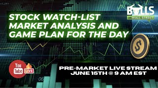 Stock Watch List & Game-Plan With Kunal | June 15th