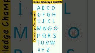 Lines of symmetry in Alphabets #reasoning #shorts #knowledgechampions