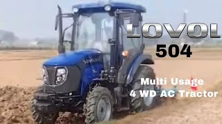 Lovol 504 Multi Usage 4WD AC Tractor Cultivation Demonstration