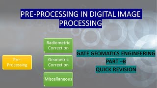 RADIOMETRIC AND GEOMETRIC CORRECTION | DIGITAL IMAGE PROCESSING QUICK REVISION #geomaticsengineering