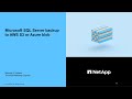 Backup and restore MS SQL Server database on ONTAP to cloud object storage