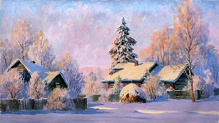 Чудесные зимние пейзажи художника Вячеслава Чердакова