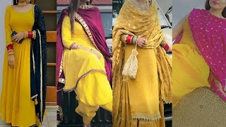 Punjabi Yellow Suit with Contrast Dupatta|| Att Yellow Punjabi Suits|| Yellow Suit design 2020