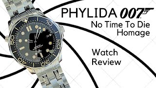 PHYLIDA Homage to Omega James Bond No Time to Die - Watch Review