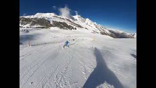 Summer giant slalom skiing in Saas-Fee 2020