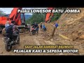 Jalan Darurat Dilewati Sepeda Motor Dan Pejalan Kaki || Paska Longsor Batu Jomba