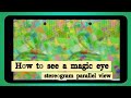 How to see a stereogram, magic eye tutorial