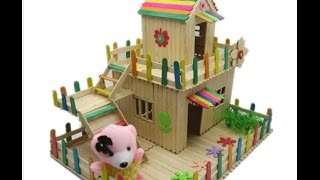 Download Gambar Rumah Dari Stik Es Krim Yang Mudah Background
