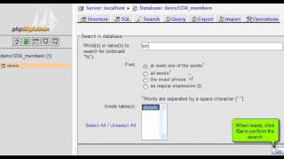 Tutorial: Searching through a database with phpMyAdmin | LayerOnline Web Hosting