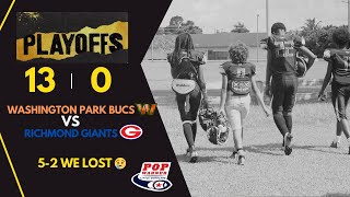 PLAYOFFS 2023 🏈 | 5-2 Washington Park Bucs 12U vs Richmond Giants 12U (Pop Warner)