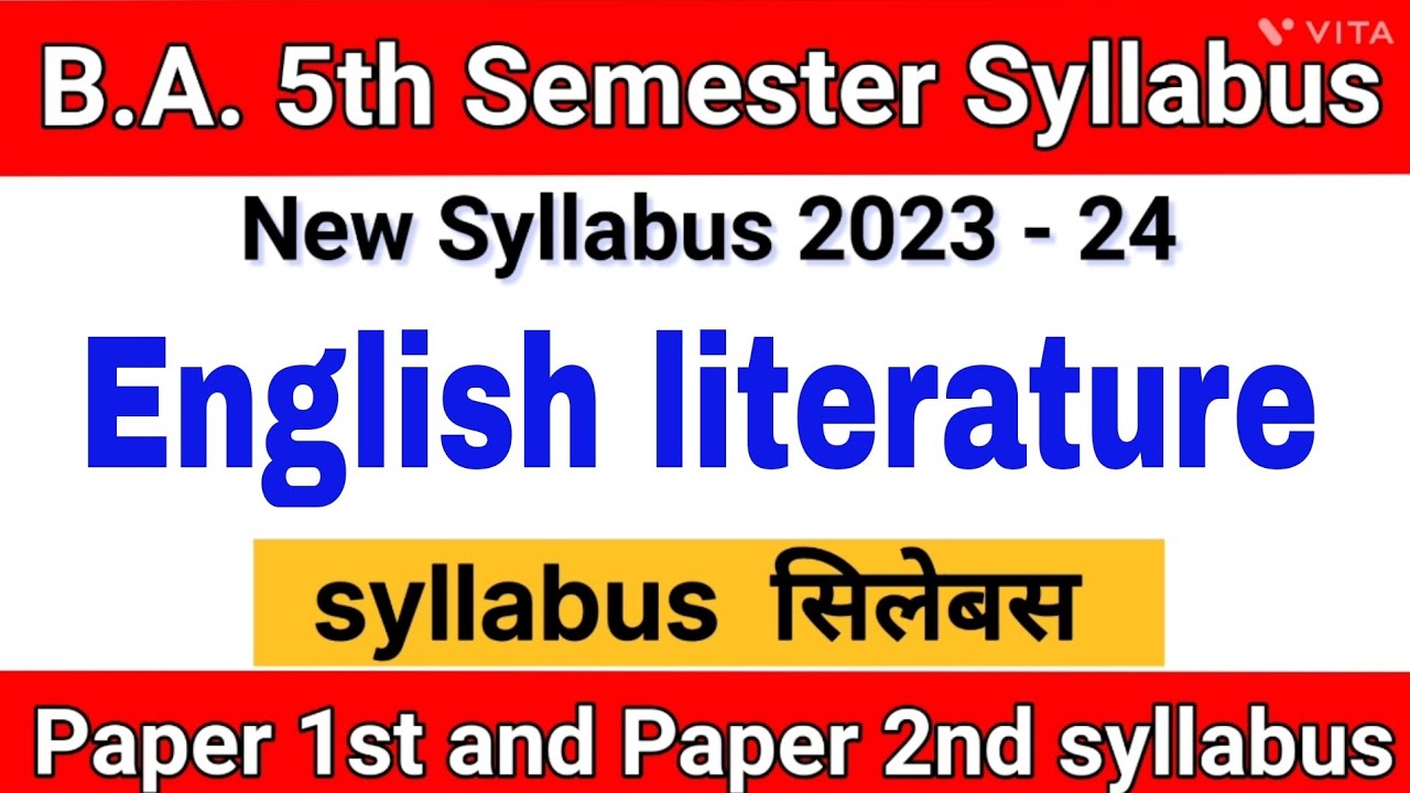 Ba 5th Sem English Literature Syllabus | English BA 3rd Year 5th ...