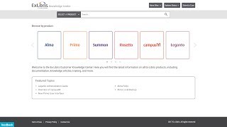 Introduction to the Ex Libris Knowledge Center